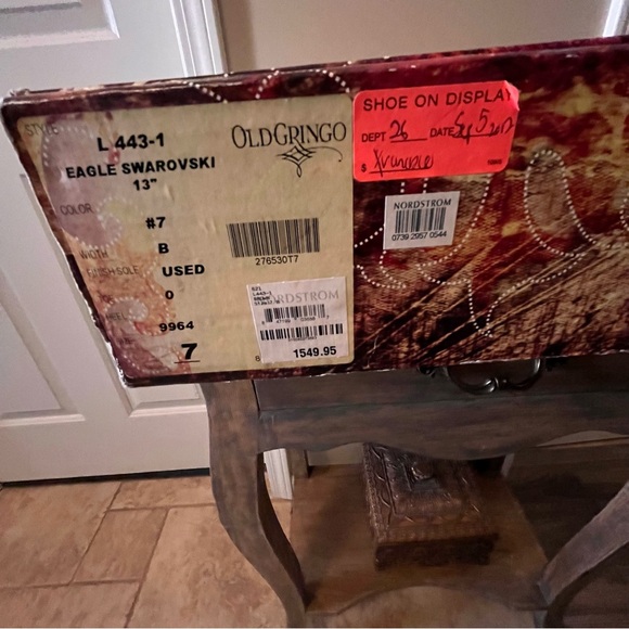 Old Gringo Women's Boots - Eagle- Swarovski Crystal / Dark Brown - Picture 9 of 10